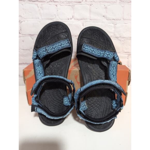 Teva Women's Size 7 Canyon Falls Iban Blue Aztec Strap Sandals 6408B With Box - Picture 2 of 9